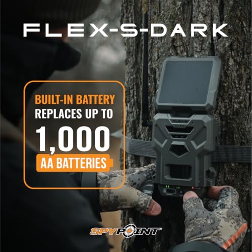 SPYPOINT Flex-S-Dark Solar Cellular Trail Camera ?C Built-in Solar Panel, 40MP Photos, 1080p Videos + Sound, No-Glow Game Camera, Night Vision, Motion Activated Trail Cam - Image 8
