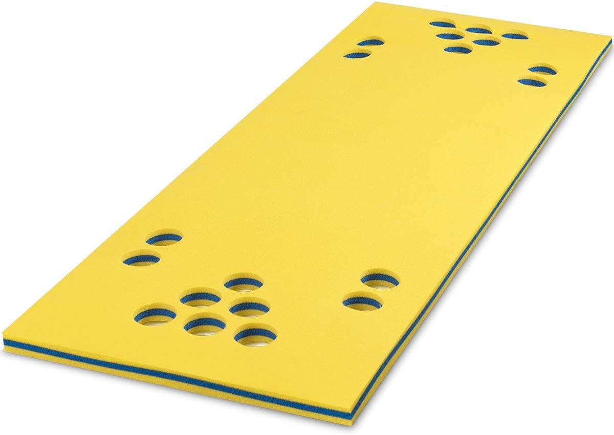 Goplus Floating Pong Table, 3-Layer Tear-Resistant Foam Water Pad Mat with Cup Holes for Lake Pool Game - Image 2