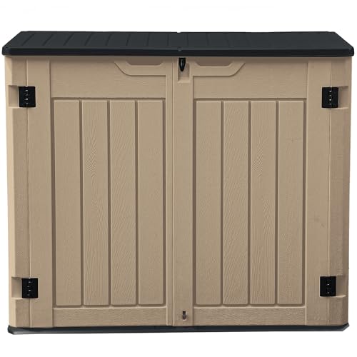 DWVO 5x3ft Resin Outdoor Storage Shed with Floor, Waterproof Lockable Storage Shed with Window, Plastic Outside Tool Storage for Garden, Backyard, Patio, Lawn, Gray - Image 27