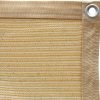 Shatex 90% Shade Fabric Sun Shade Cloth Taped Edge with Grommets Sun-Block Mesh Shade for Pergola Cover Canopy 12?? x 20??, Wheat, 12 Bungee Balls