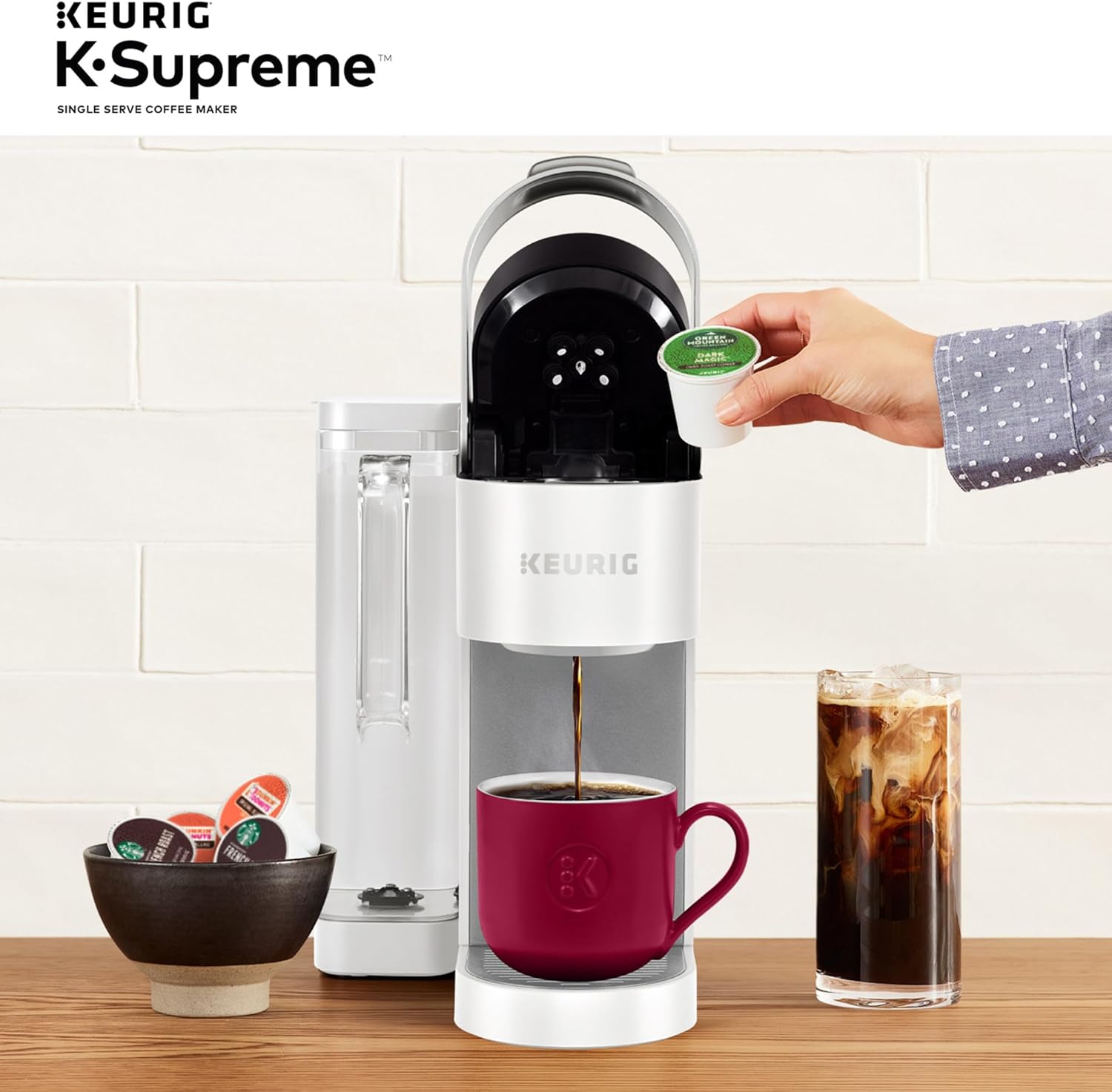 Keurig K-Supreme Single Serve K-Cup Pod Coffee Maker, MultiStream Technology, 4 Brew Sizes, 66oz Dual-Position Removable Reservoir, Black - Image 34