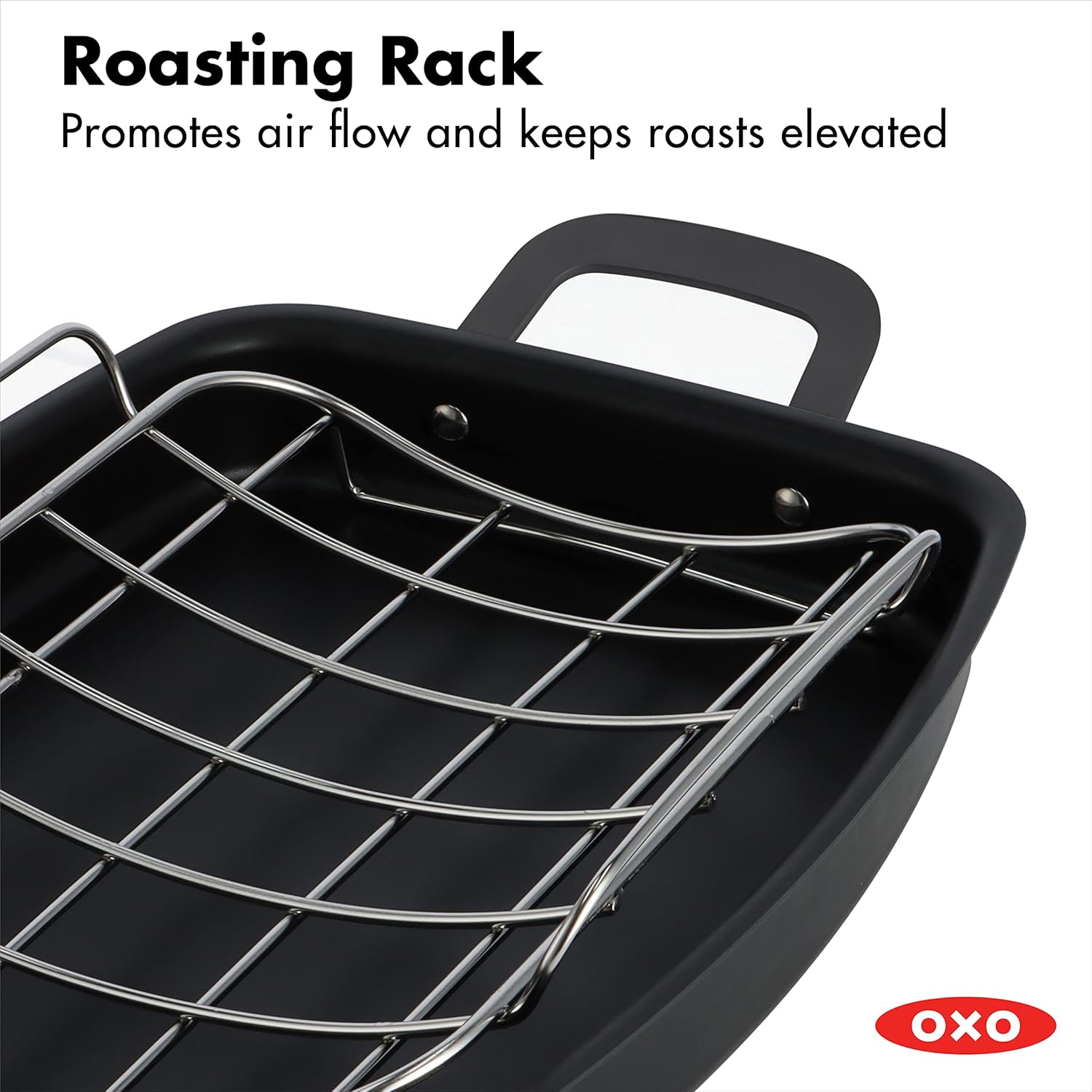 OXO Obsidian Pre-Seasoned Carbon Steel, 12 Wok Pan with Removable Silicone Handle Holder, Induction, Oven Safe, Black - Image 30