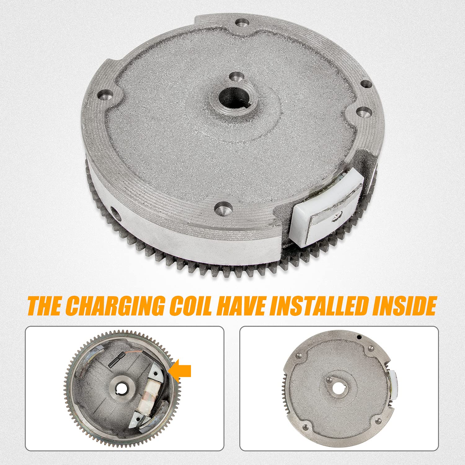 Wztepeng Electric Start Kit Only Compatible with Predator 212 with Non-hemi Head,Honda GX160 5.5HP GX200 6.5HP Switch Starter Motor Ignition FlyWheel Fan Cover - Image 5