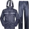 Rain Ponchos Raincoat Rain Pants Suit Men and Women Split Double-Layer Thickened Body Electric Motorcycle Take-Out Riding Rainwater