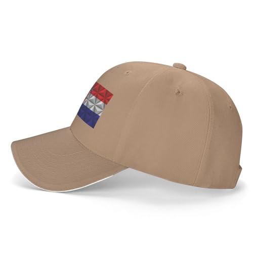 Flag of Croatia with Polygon Effect Baseball Cap Women Men Hats Adjustable Truck Driver Sun Hat Dad Baseball Caps - Image 9