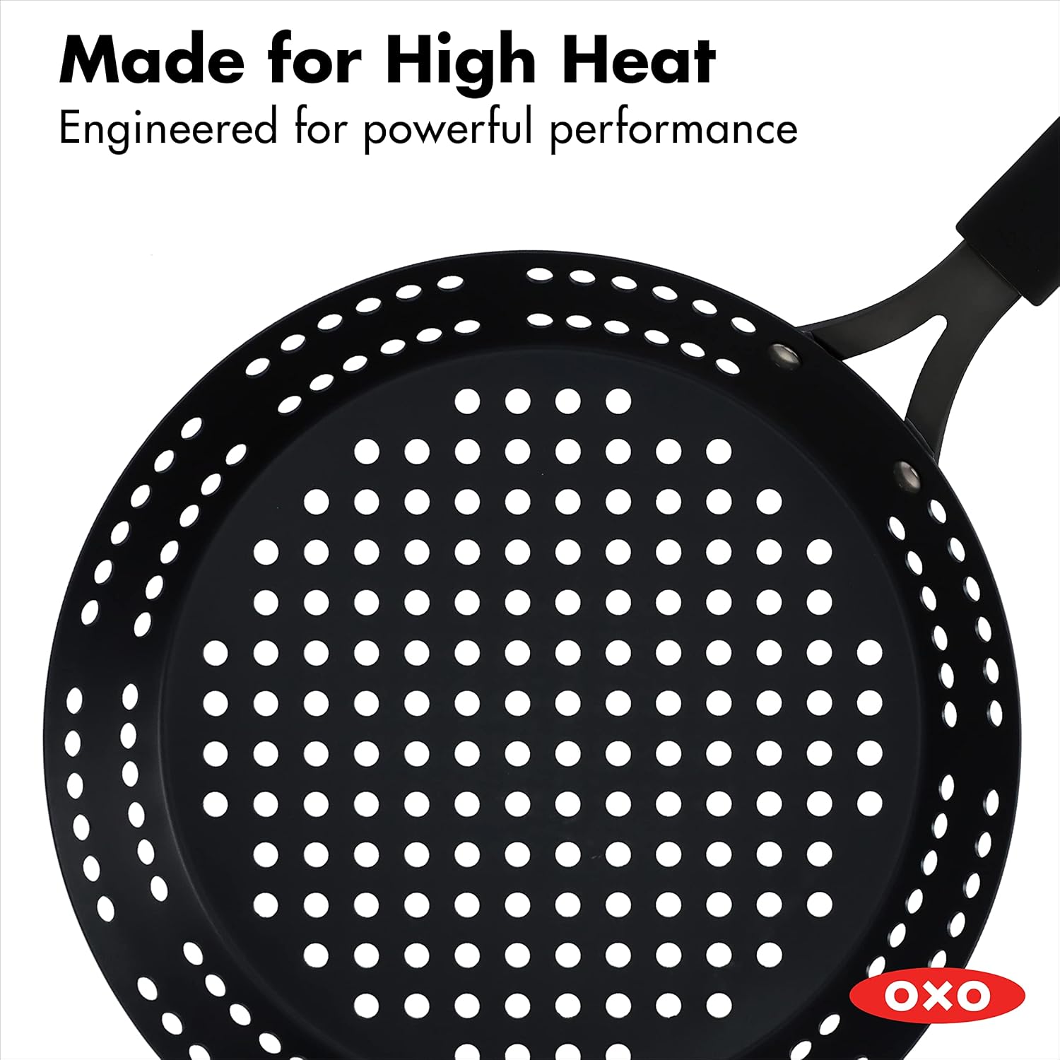 OXO Obsidian Pre-Seasoned Carbon Steel, 12 Wok Pan with Removable Silicone Handle Holder, Induction, Oven Safe, Black - Image 45