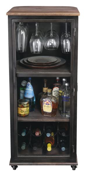Howard Miller 547915 Brayton Wine & Bar Cabinet Door Organizer Trays, Brown, Small - Image 3