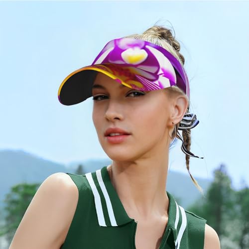 LSZJSGQ Butterfly Seamless Tile Print Sports Sun Visor Hats Fashion Adjustable Novelty Summer Sun Cap Visor Cap for Women Men - Image 6
