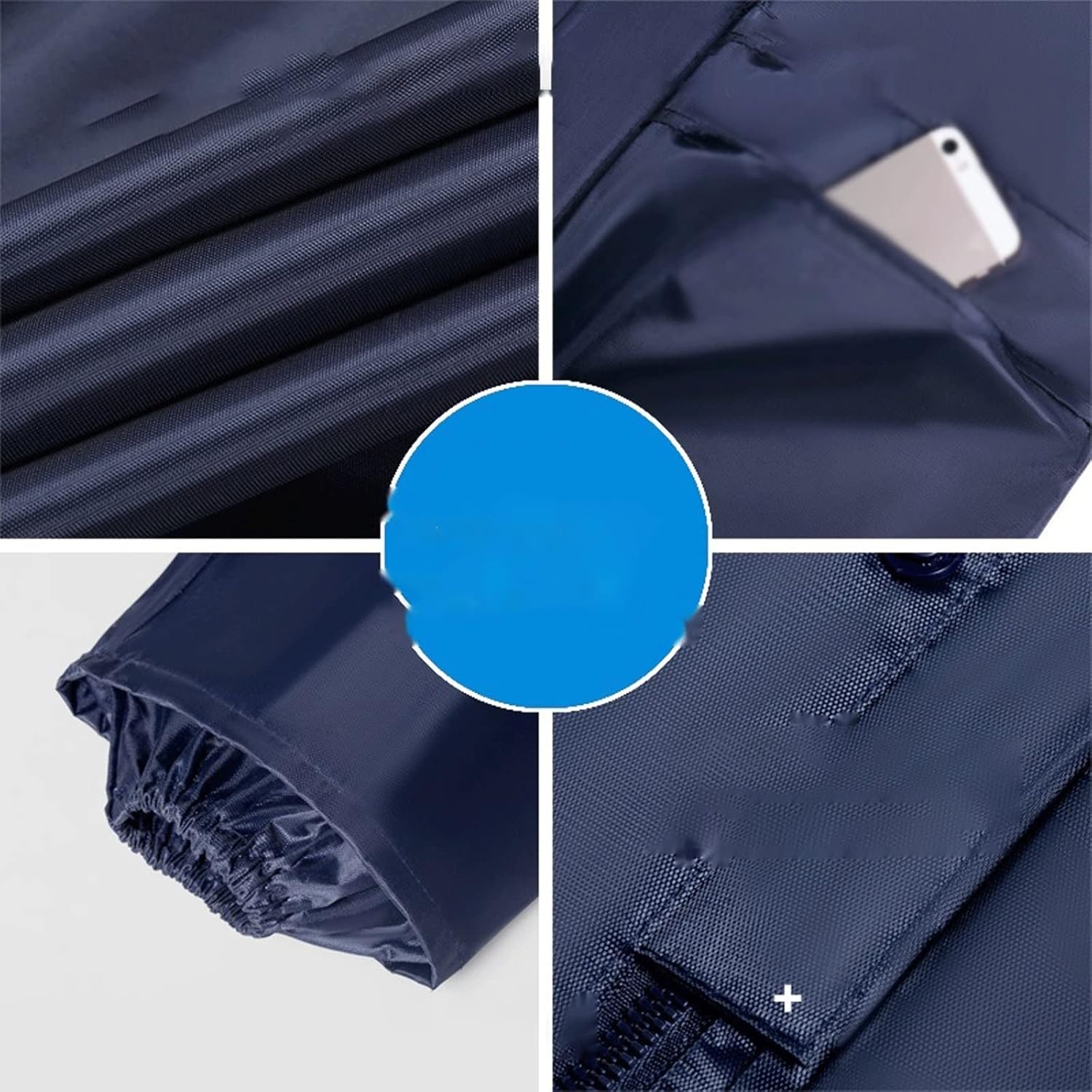 Rain Ponchos Raincoat Rain Pants Suit Men and Women Split Double-Layer Thickened Body Electric Motorcycle Take-Out Riding Rainwater - Image 2
