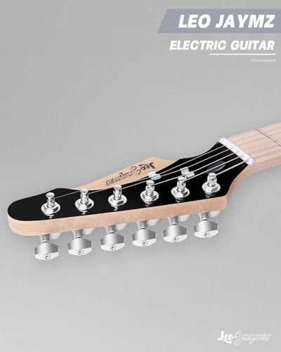 Leo Jaymz 39 Full Size ST Style Electric Guitar Starter Kit with SSH Pickup, 5W Portable Amp, Tuner, Gig Bag, Strap & Accessories (Violet Ocean) - Image 57
