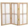 Oriental Furniture 2 ft. Tall Desktop Double Cross Shoji Screen – Natural – 3 Panels